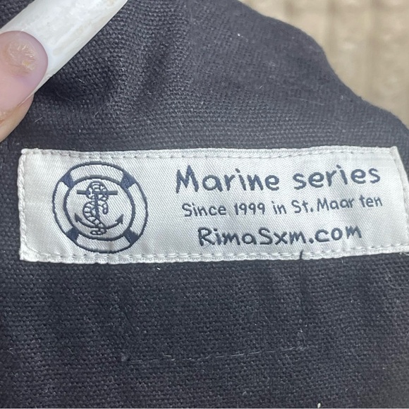 Multicolor Graffiti Print Black Tote - St. Lucia Script Beach Boho Bag - Picture 5 of 7